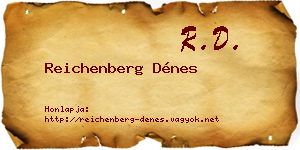 Reichenberg Dénes névjegykártya